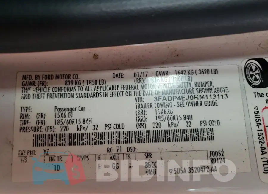 3FADP4EJ0HM113113 Photo# 12