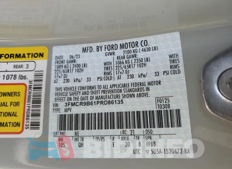 3FMCR9B61PRD86135 Photo# 13