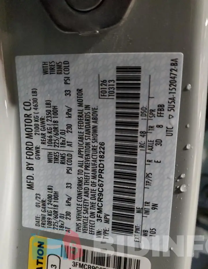 3FMCR9C67PRD18226 Photo# 12