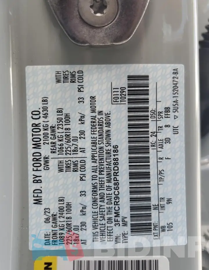 3FMCR9C68PRD88186 Photo# 13