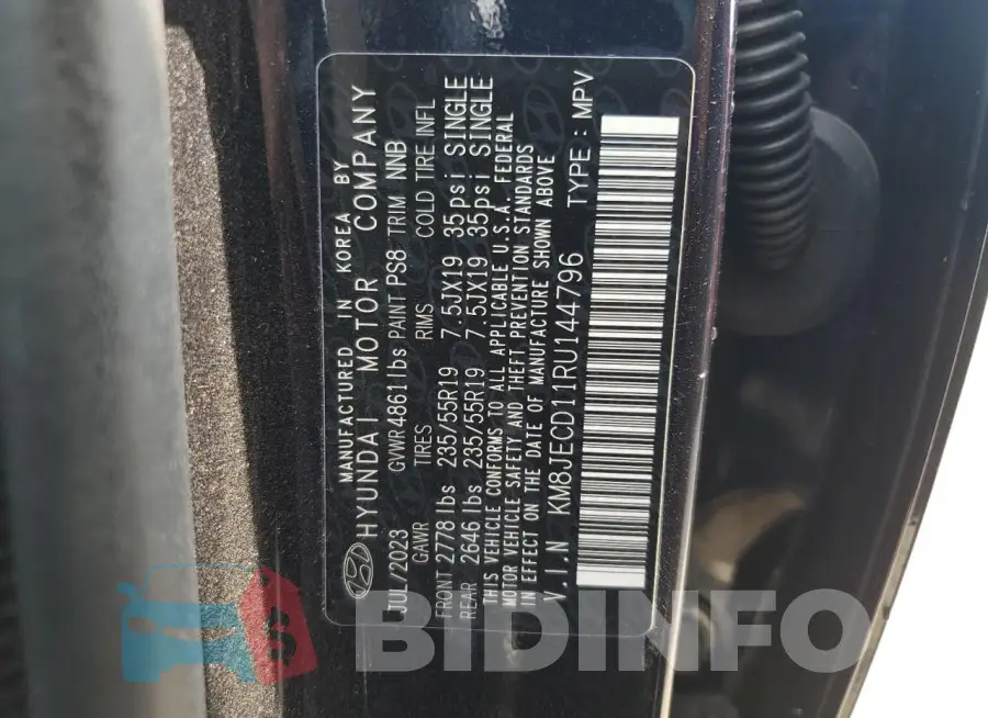 KM8JECD11RU144796 Photo# 14