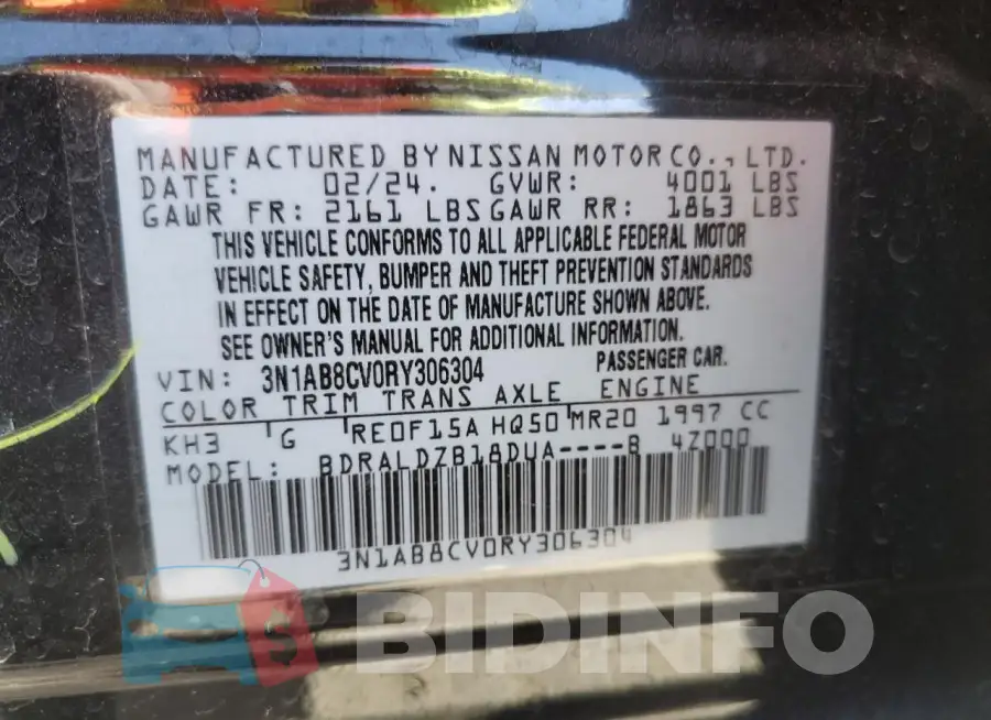 3N1AB8CV0RY306304 Photo# 12