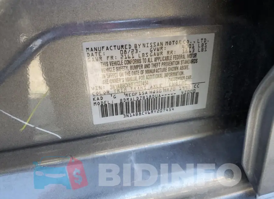 3N1AB8CV6RY207454 Photo# 12