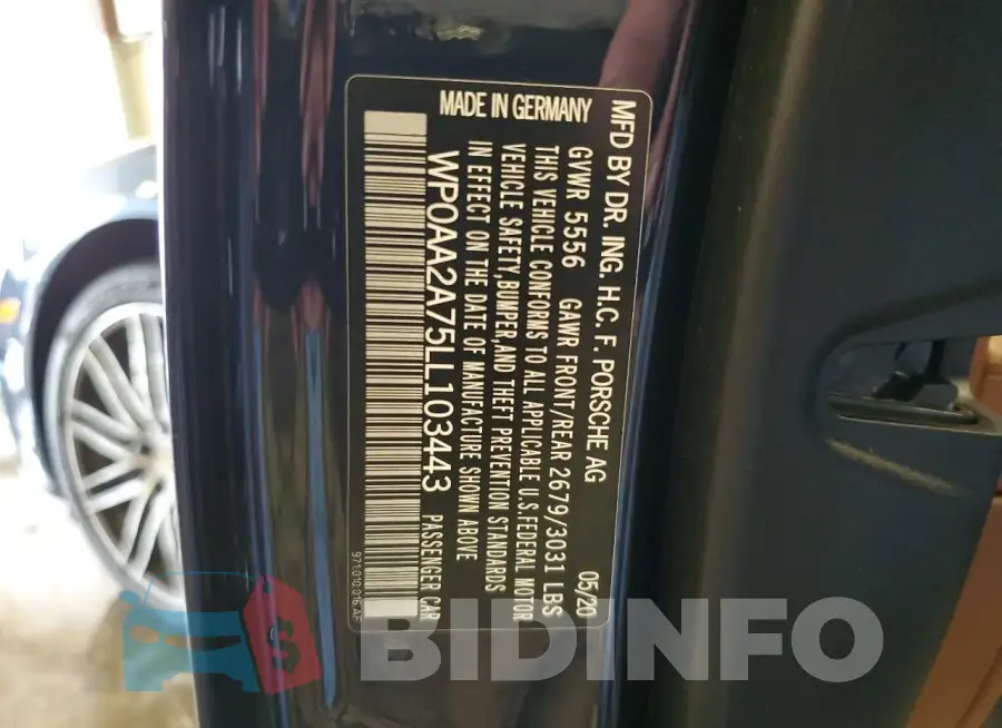 WP0AA2A75LL103443 Photo# 12