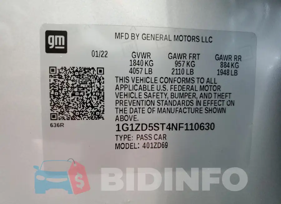 1G1ZD5ST4NF110630 Photo# 12