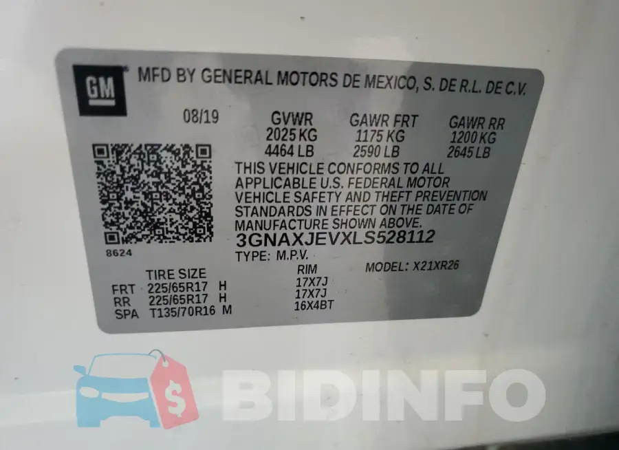 3GNAXJEVXLS528112 Photo# 13