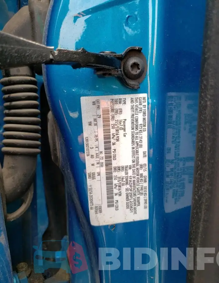 1FADP3F25FL233621 Photo# 12