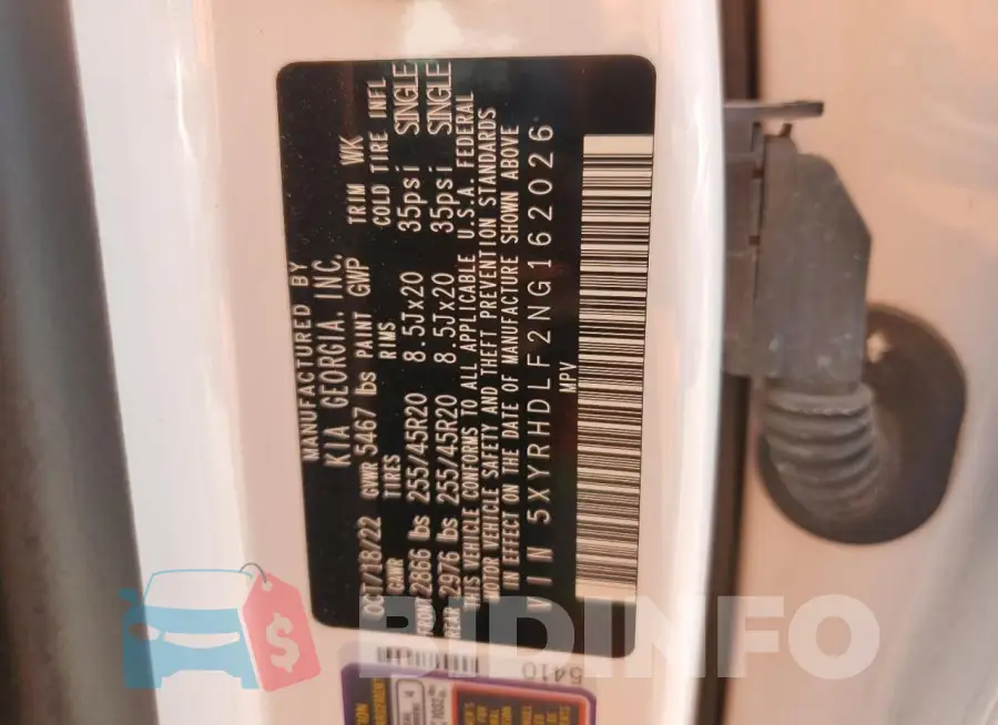 5XYRHDLF2NG162026 Photo# 14