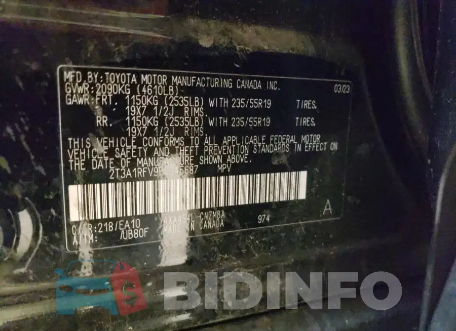 2T3A1RFV9PC345687 Photo# 13