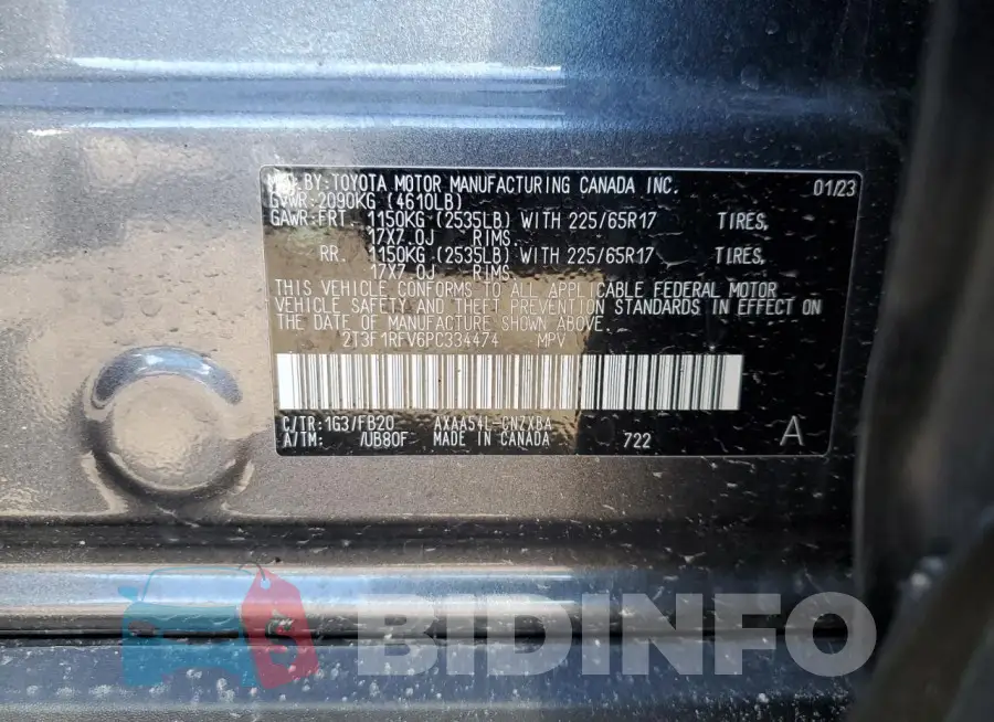 2T3F1RFV6PC334474 Photo# 12