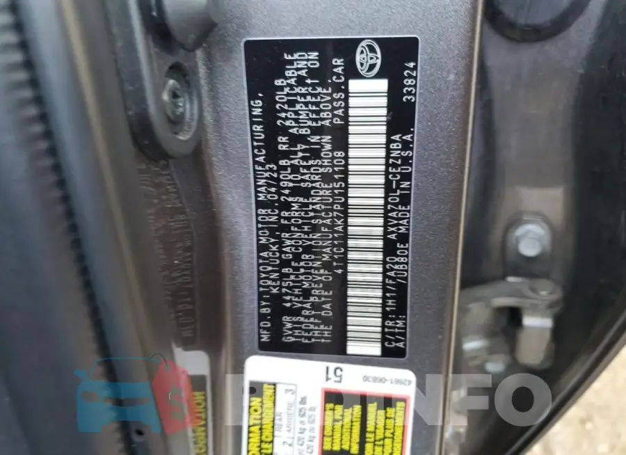 4T1C11AK7PU151108 Photo# 13