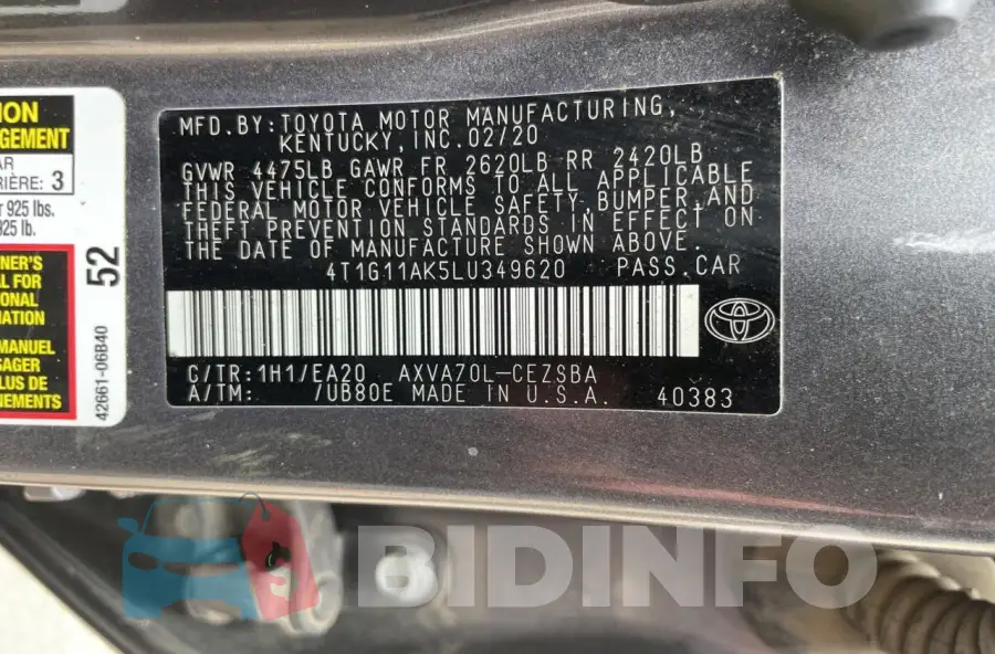4T1G11AK5LU349620 Photo# 10
