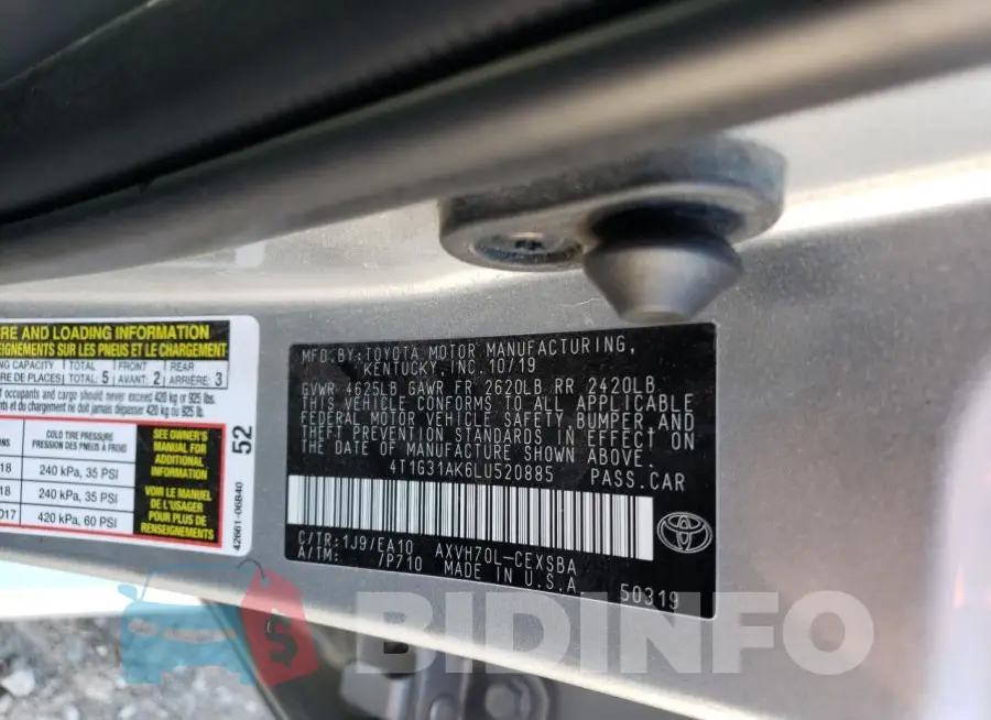4T1G31AK6LU520885 Photo# 12