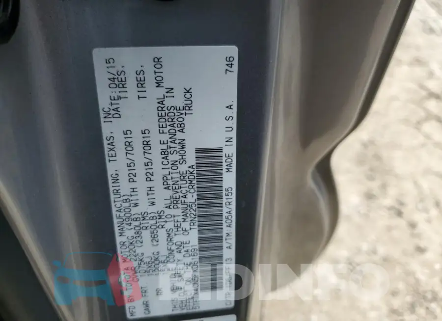 5TFTX4CN5FX061691 Photo# 12