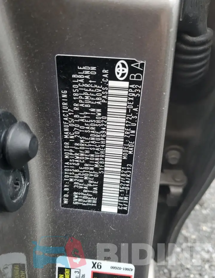 5YFBPRHE4HP694220 Photo# 12