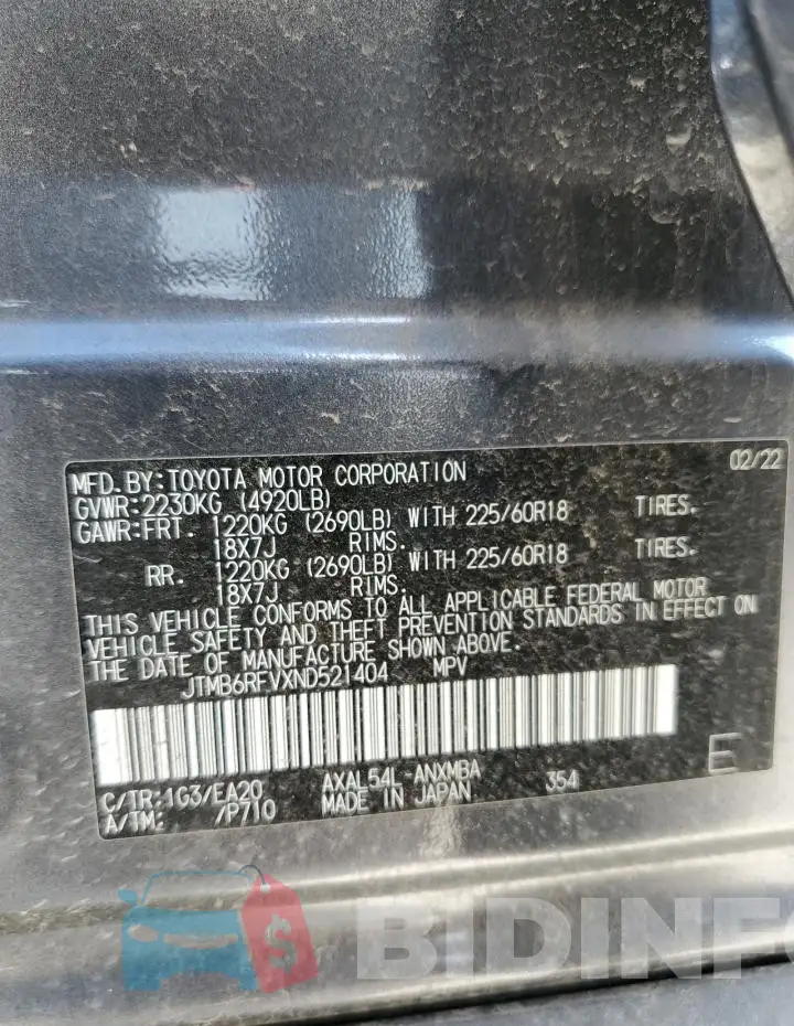 JTMB6RFVXND521404 Photo# 13