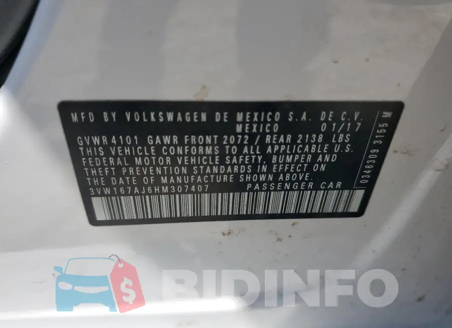 3VW167AJ6HM307407 Photo# 12