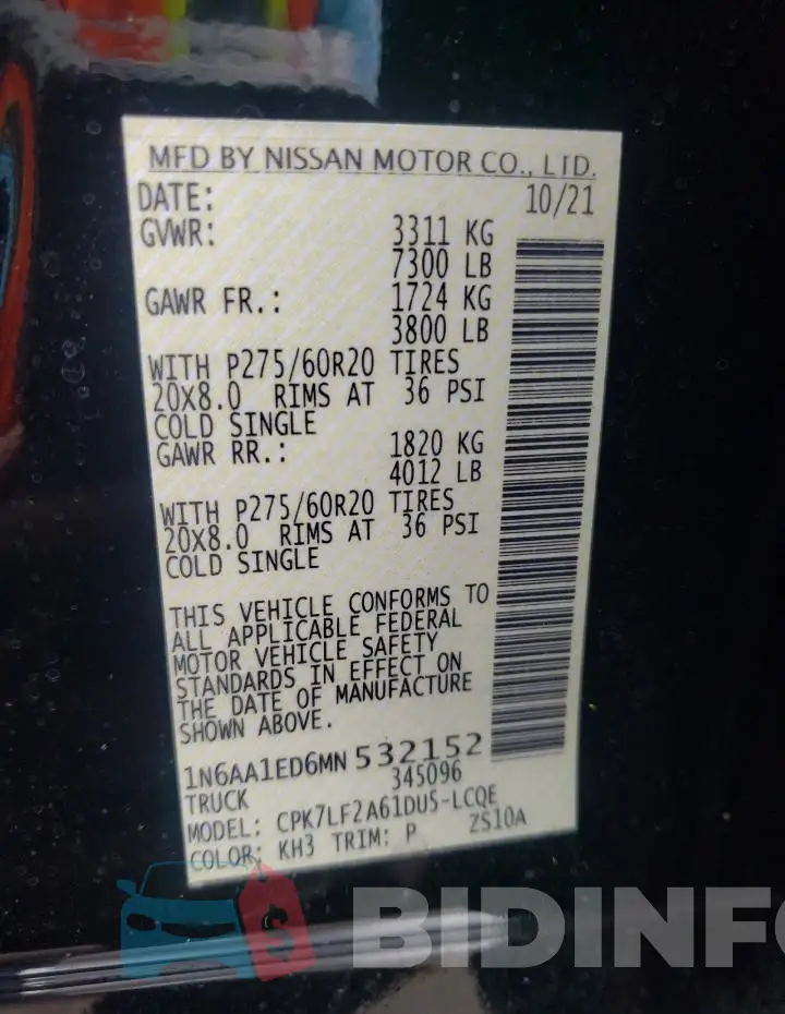 1N6AA1ED6MN532152 Photo# 12