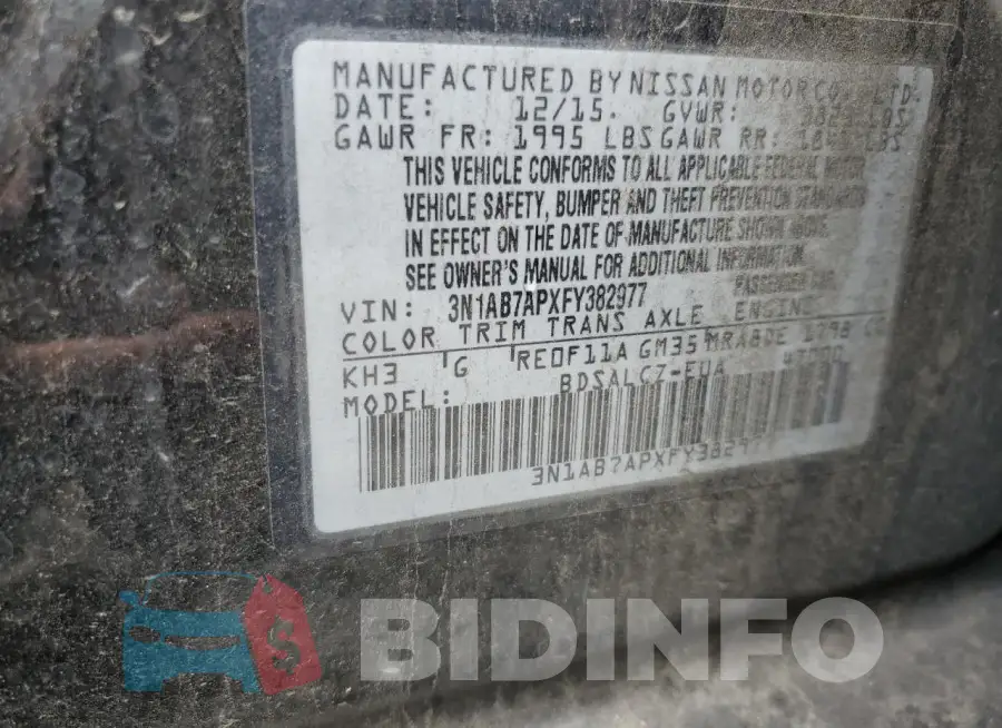 3N1AB7APXFY382977 Photo# 12