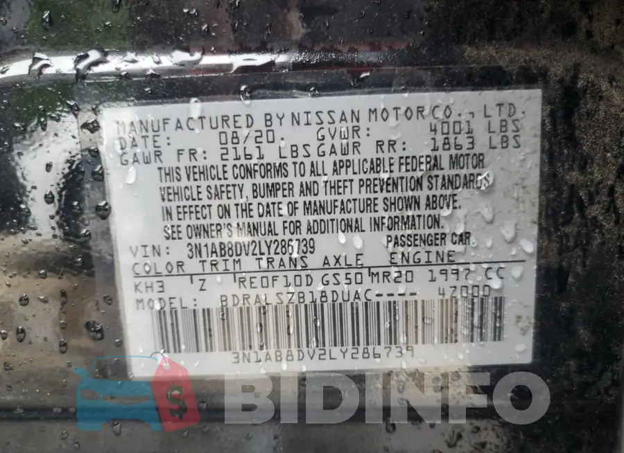 3N1AB8DV2LY286739 Photo# 12