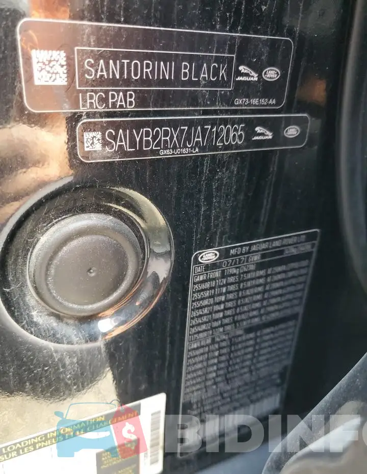 SALYB2RX7JA712065 Photo# 13