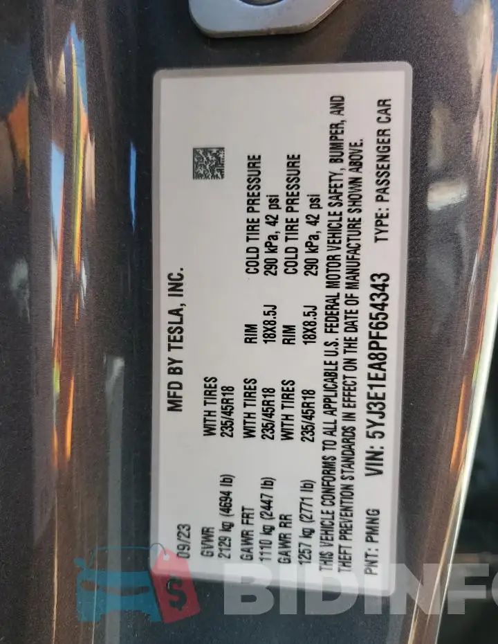 5YJ3E1EA8PF654343 Photo# 12