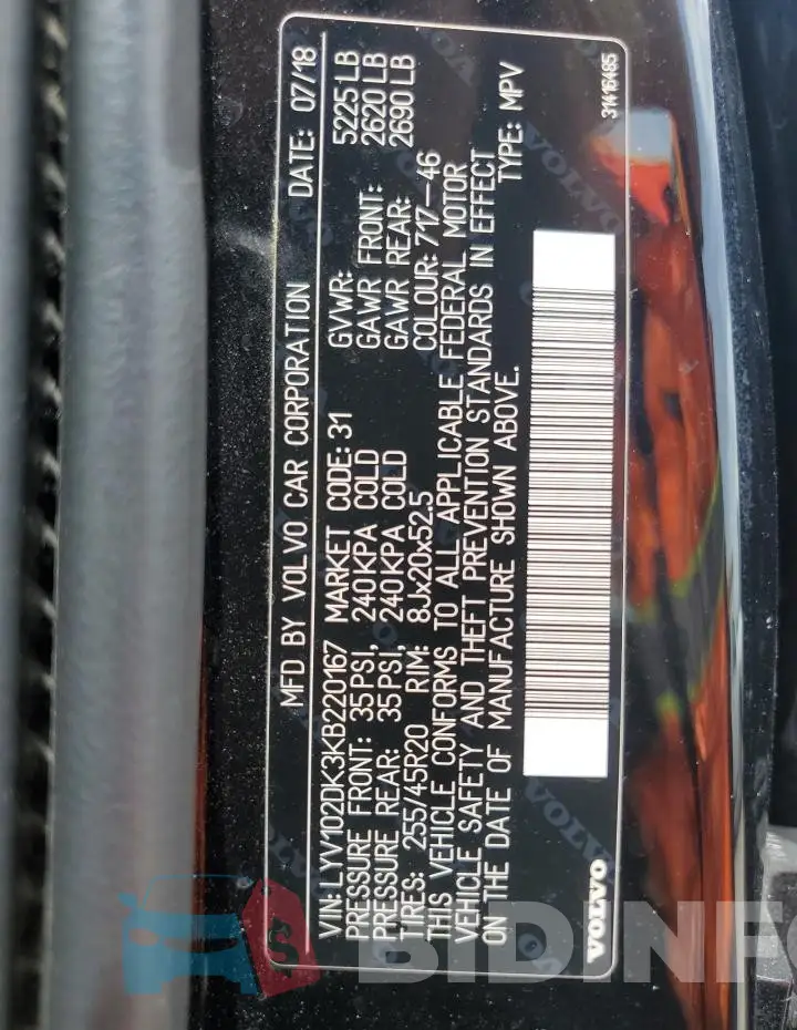 LYV102DK3KB220167 Photo# 14