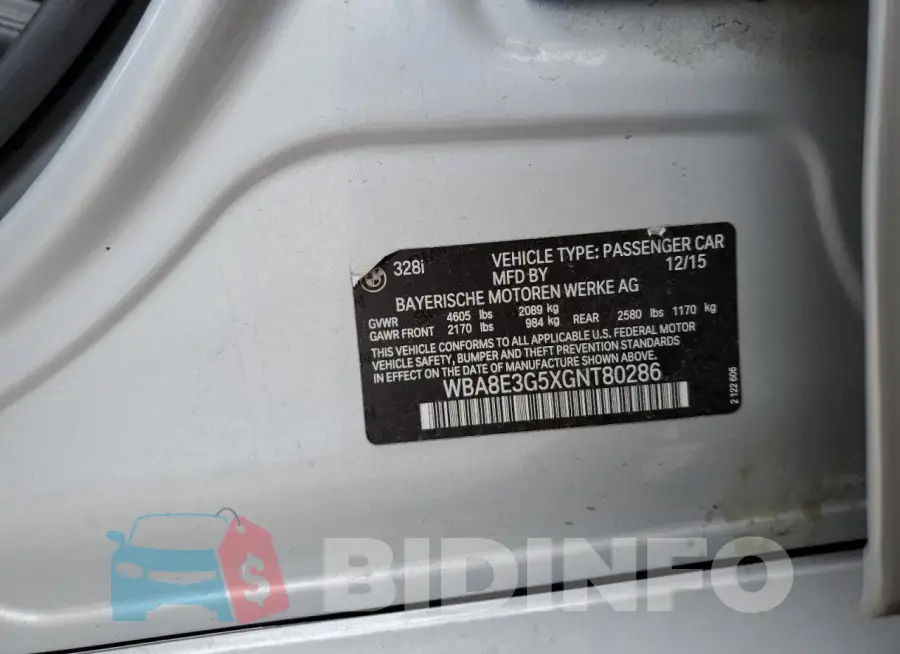 WBA8E3G5XGNT80286 Photo# 12