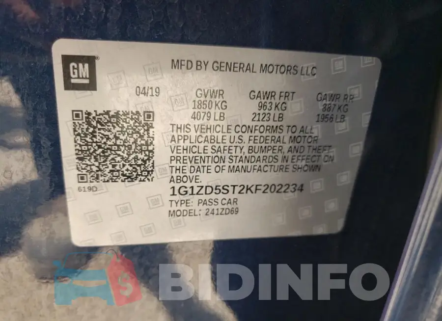 1G1ZD5ST2KF202234 Photo# 13