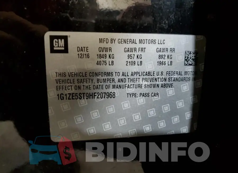 1G1ZE5ST9HF207968 Photo# 12