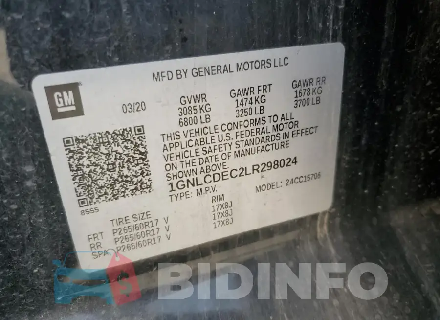 1GNLCDEC2LR298024 Photo# 13
