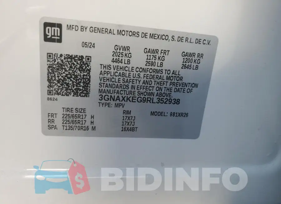 3GNAXKEG9RL352938 Photo# 12