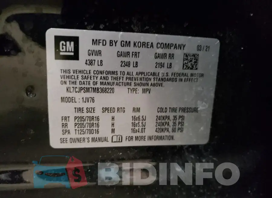 KL7CJPSM7MB368220 Photo# 12