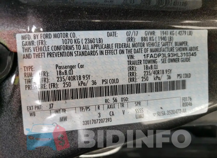1FADP3L93HL310345 Photo# 12