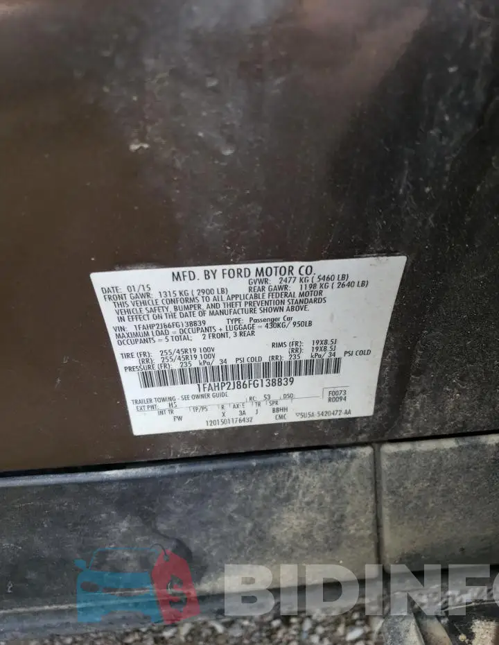 1FAHP2J86FG138839 Photo# 12