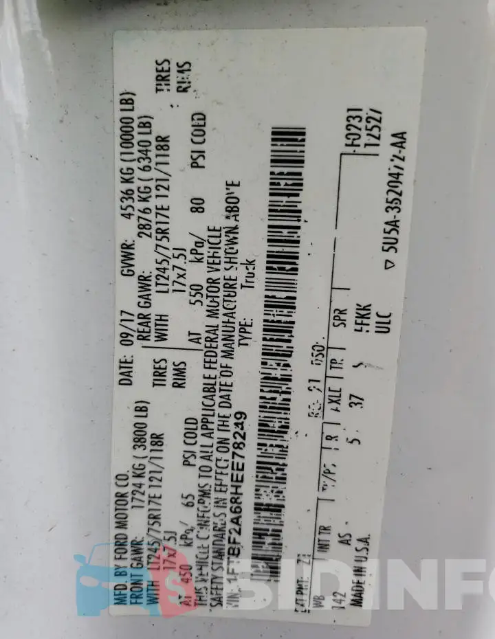 1FTBF2A68HEE78249 Photo# 12