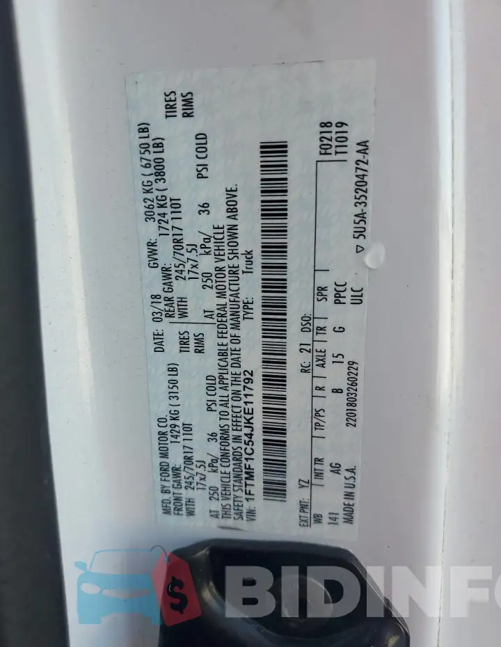 1FTMF1C54JKE11792 Photo# 12