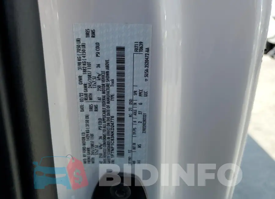 1FTNF1C83NKD24776 Photo# 13
