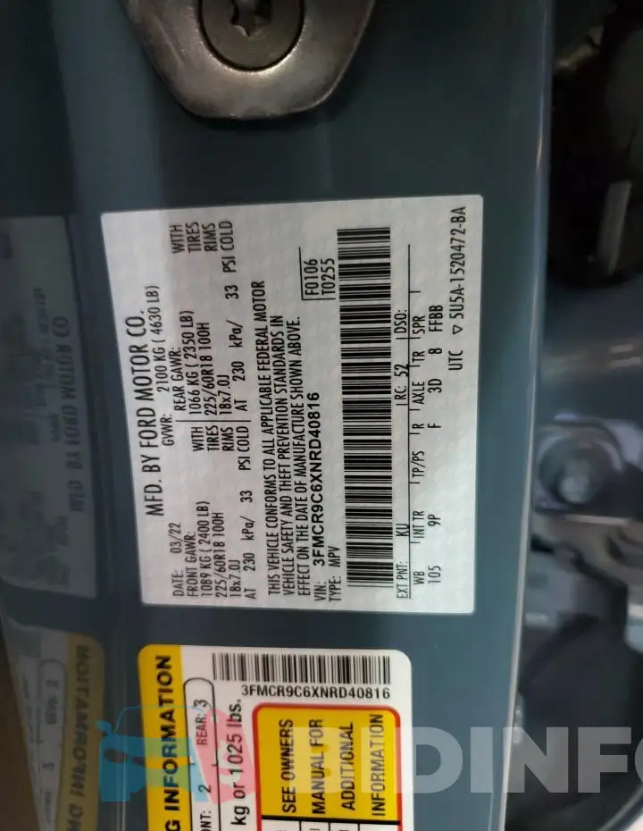 3FMCR9C6XNRD40816 Photo# 12