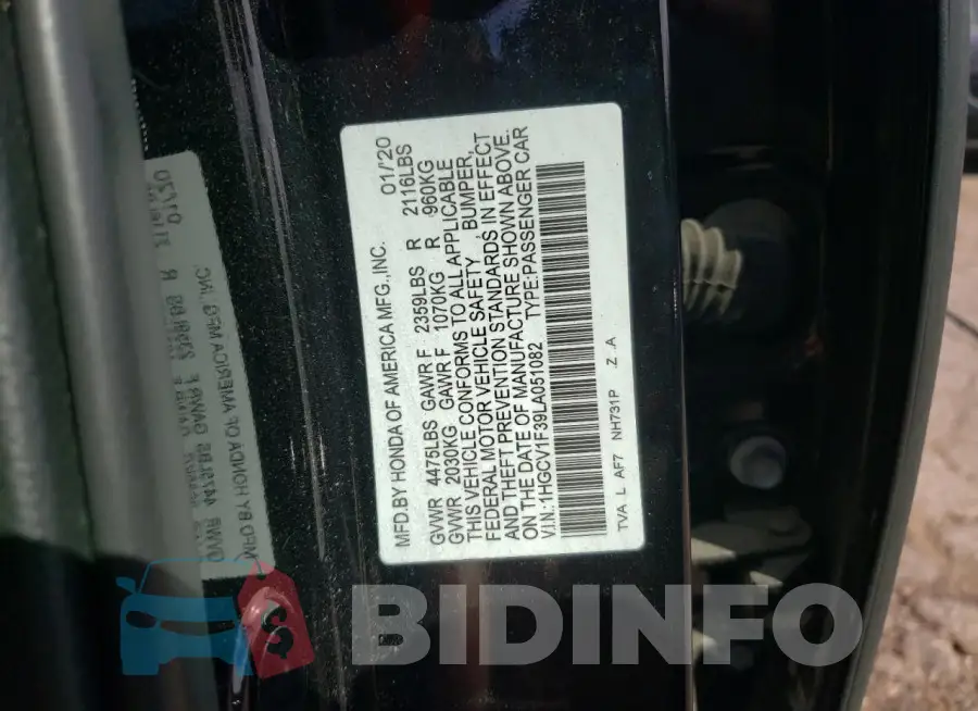 1HGCV1F39LA051082 Photo# 13