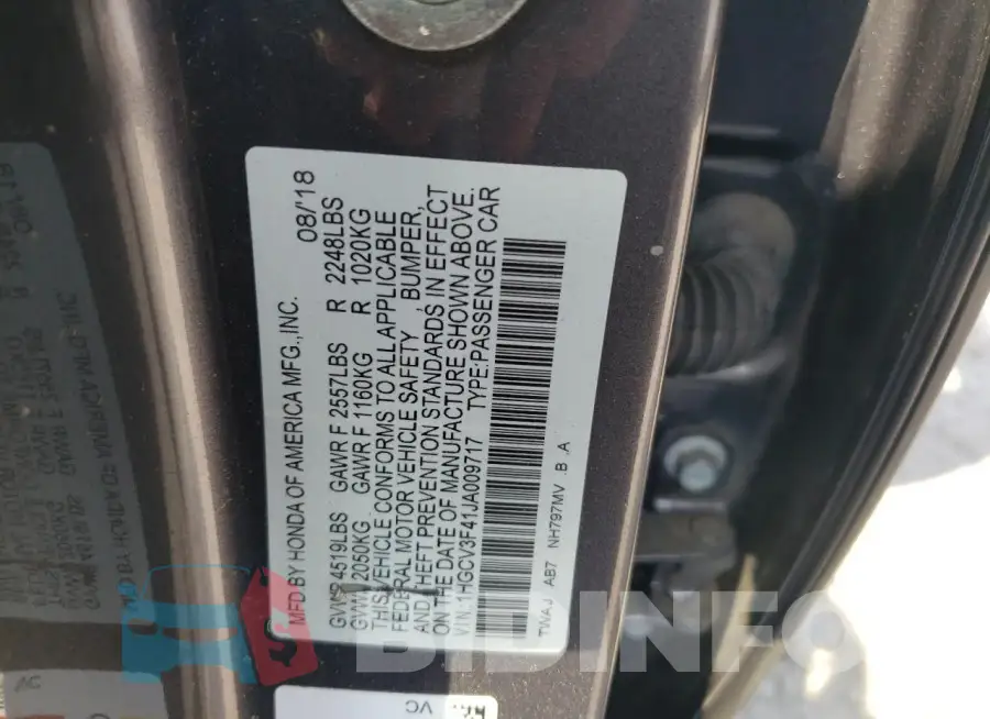 1HGCV3F41JA009717 Photo# 12