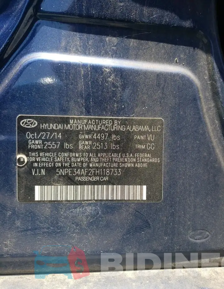 5NPE34AF2FH118733 Photo# 12