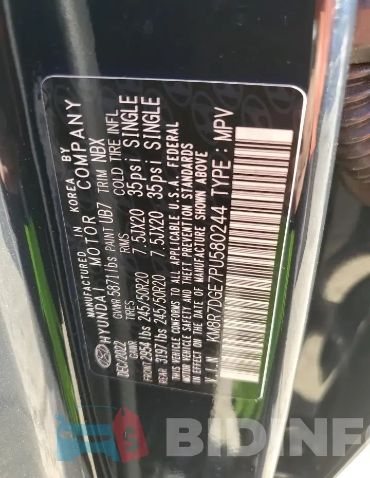 KM8R7DGE7PU580244 Photo# 14