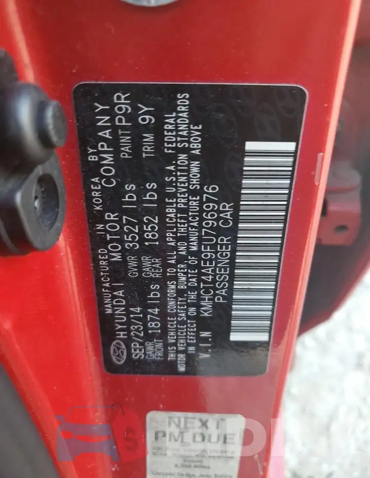 KMHCT4AE9FU796976 Photo# 12