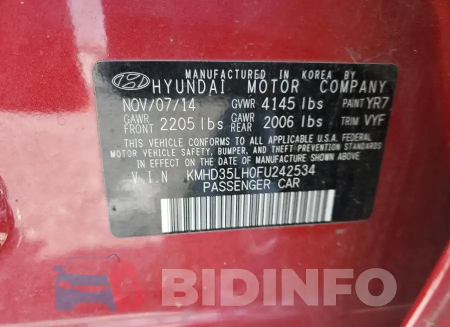 KMHD35LH0FU242534 Photo# 12