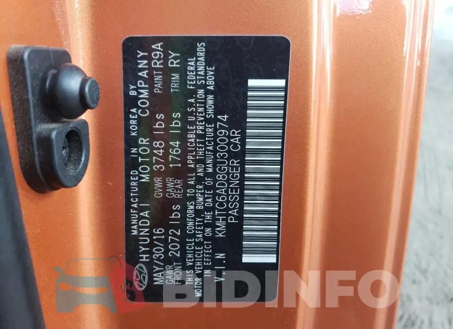 KMHTC6AD8GU300974 Photo# 12