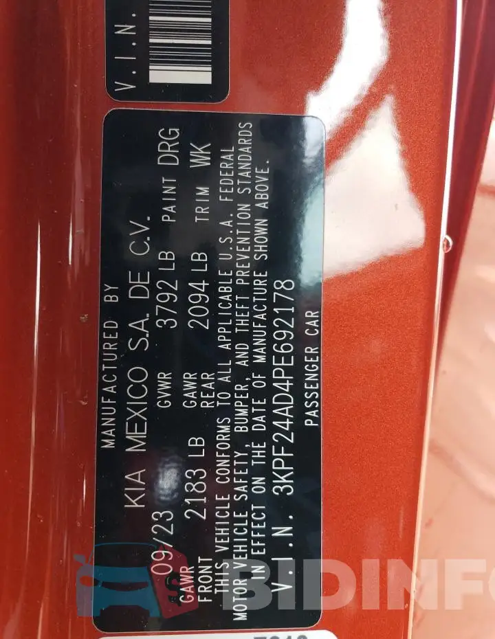 3KPF24AD4PE692178 Photo# 12
