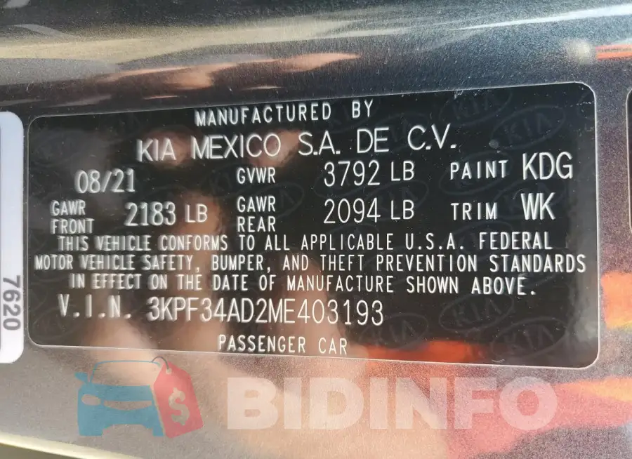 3KPF34AD2ME403193 Photo# 12