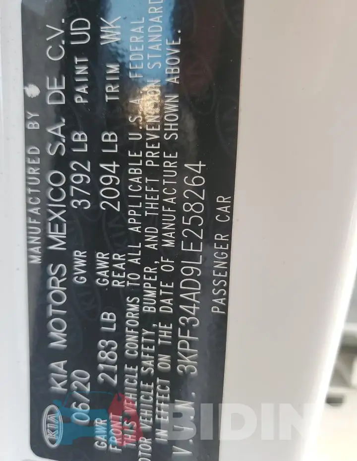 3KPF34AD9LE258264 Photo# 12