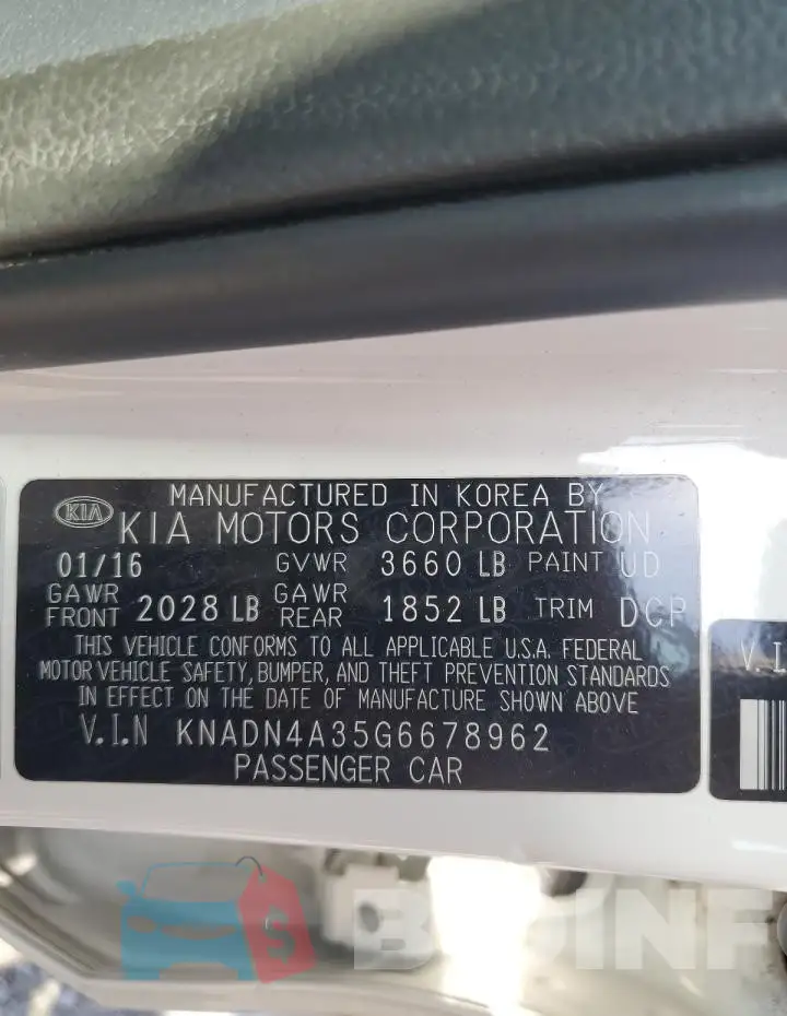 KNADN4A35G6678962 Photo# 13